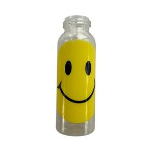 Vintage M.F.C. 1997 Yellow Smiley Face Clear Plastic Baby Bottle 9 oz. Or 250 ml